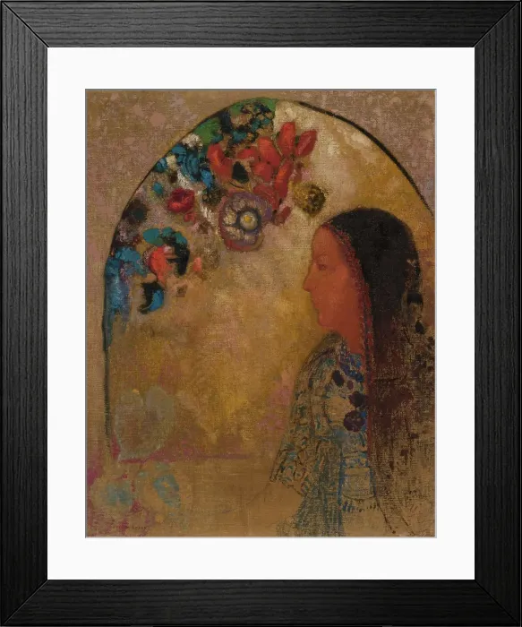 Framed Print : The Gothic Window, 1900. Creator: Odilon Redon Framed Print : The Gothic Window, 1900. Creator: Odilon Redon
