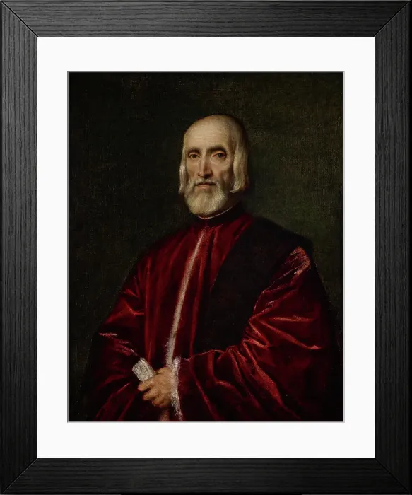Framed Print : Portrait of Andrea de Franceschi, about 1550. Creator: Titian. Portrait of Andrea de Franceschi, about 1550. Creator: Titian Framed Print : Portrait of Andrea de Franceschi, about 1550. Creator: Titian. Portrait of Andrea de Franceschi, about 1550. Creator: Titian