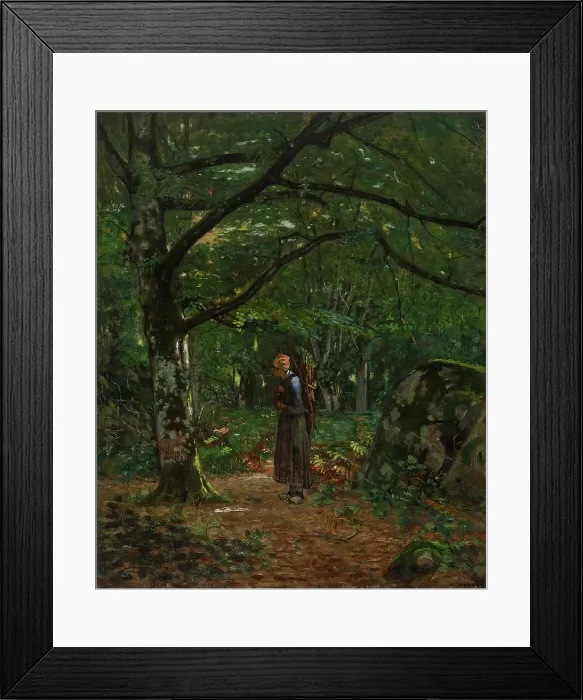 Framed Print : In Fontainebleau Woods (Fontainebleau Forest), 1873. Creator: John Washington Love Framed Print : In Fontainebleau Woods (Fontainebleau Forest), 1873. Creator: John Washington Love