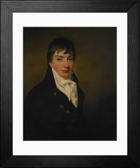 Framed Print : Portrait of George Deuchar, unknown date. Creator: Henry Raeburn Framed Print : Portrait of George Deuchar, unknown date. Creator: Henry Raeburn