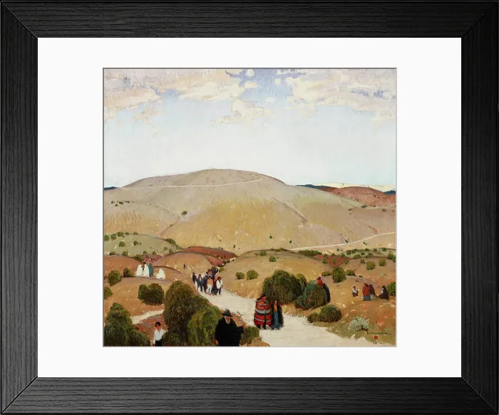 Framed Print : New Mexico Calvary (Holy Week Procession), 1922. Creator: Victor Higgins Framed Print : New Mexico Calvary (Holy Week Procession), 1922. Creator: Victor Higgins