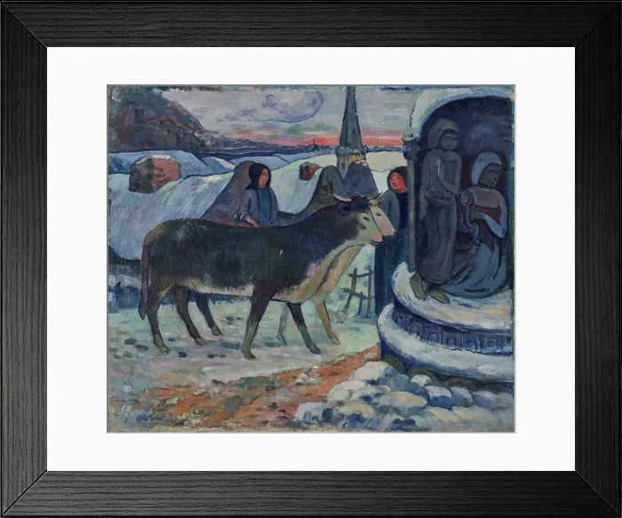 Framed Print : Christmas Night (The Blessing of the Oxen), 1902-1903. Creator: Paul Gauguin Framed Print : Christmas Night (The Blessing of the Oxen), 1902-1903. Creator: Paul Gauguin