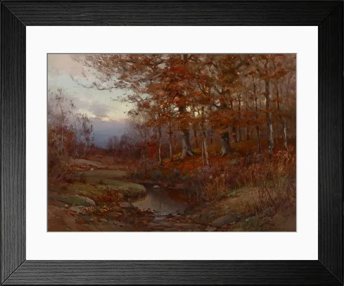 Framed Print : In the Edge of the Woods at Twilight, before 1914. Creator: John Elwood Bundy Framed Print : In the Edge of the Woods at Twilight, before 1914. Creator: John Elwood Bundy