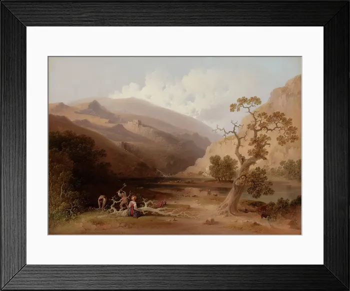 Framed Print : The Pioneers, about 1838. Creator: Joshua Shaw Framed Print : The Pioneers, about 1838. Creator: Joshua Shaw