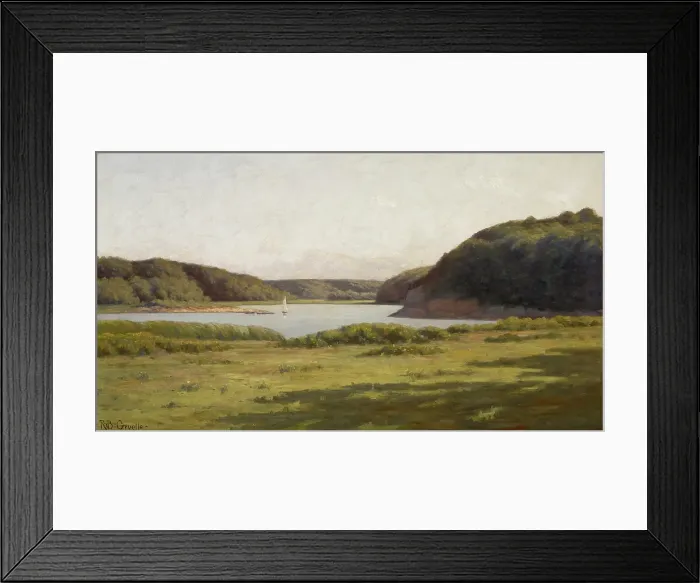 Framed Print : Inlet, Gloucester Harbor, about 1906. Creator: Richard Gruelle