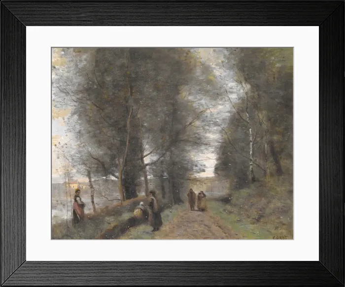 Framed Print : Ville d'Avray, Woodland Path Bordering the Pond, 1872. Creator: Jean-Baptiste-Camille Corot. Ville d'Avray, Woodland Path Bordering the Pond, 1872. Creator: Jean-Baptiste-Camille Corot Framed Print : Ville d'Avray, Woodland Path Bordering the Pond, 1872. Creator: Jean-Baptiste-Camille Corot. Ville d'Avray, Woodland Path Bordering the Pond, 1872. Creator: Jean-Baptiste-Camille Corot