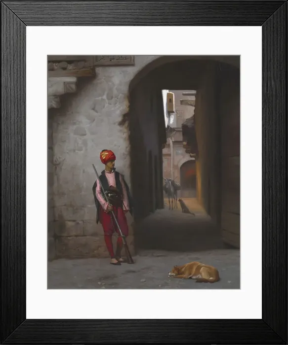 Framed Print : The Guard, 1889. Creator: Jean-Leon Gerome Framed Print : The Guard, 1889. Creator: Jean-Leon Gerome