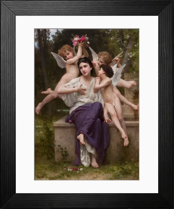Framed Print : Dream of Spring (Reve de printemps), 1901. Creator: William-Adolphe Bouguereau Framed Print : Dream of Spring (Reve de printemps), 1901. Creator: William-Adolphe Bouguereau
