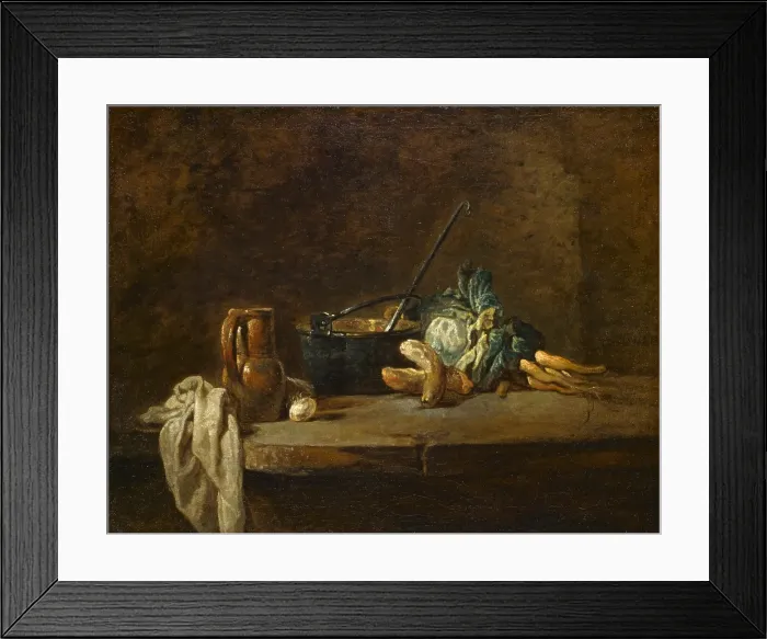 Framed Print : Vegetables for the Soup, about 1732. Creator: Jean-Simeon Chardin Framed Print : Vegetables for the Soup, about 1732. Creator: Jean-Simeon Chardin