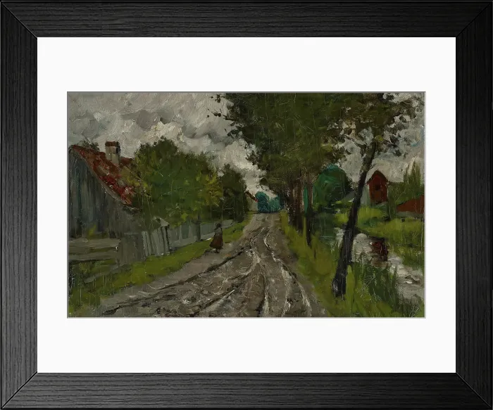 Framed Print : Figure on the Road, date unknown. Creator: Joseph Frank Currier Framed Print : Figure on the Road, date unknown. Creator: Joseph Frank Currier