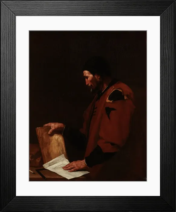 Framed Print : A Philosopher, probably Euclid, 1637. Creator: Jusepe de Ribera Framed Print : A Philosopher, probably Euclid, 1637. Creator: Jusepe de Ribera