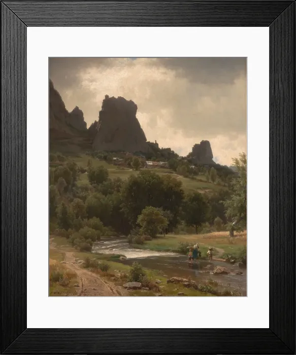 Framed Print : Summer Pastorale (View of Kallenfels), 1853. Creator: Worthington Whittredge Framed Print : Summer Pastorale (View of Kallenfels), 1853. Creator: Worthington Whittredge