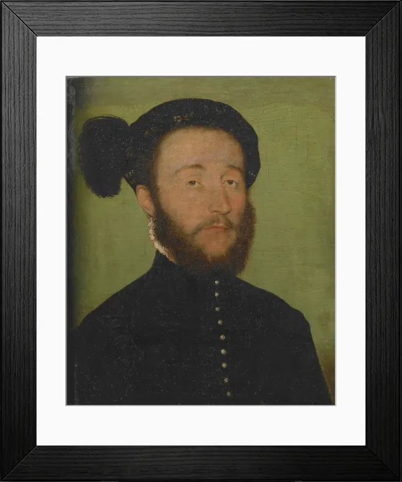 Framed Print : Portrait of Rene du Puy du Fou, about 1550. Creator: Corneille de Lyon Framed Print : Portrait of Rene du Puy du Fou, about 1550. Creator: Corneille de Lyon