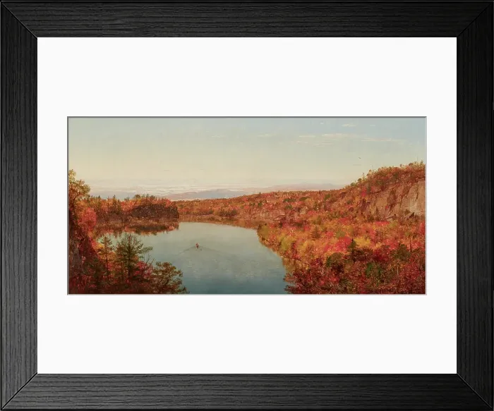 Framed Print : Lake Shawangunk, 1863. Creator: Worthington Whittredge Framed Print : Lake Shawangunk, 1863. Creator: Worthington Whittredge
