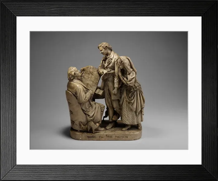 Framed Print : Coming to the Parson, 1870. Creator: John Rogers Framed Print : Coming to the Parson, 1870. Creator: John Rogers