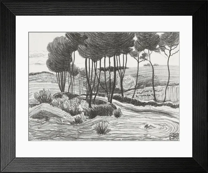 Framed Print : The Poplars, 1893-1894. Creator: Robert Polhill Bevan Framed Print : The Poplars, 1893-1894. Creator: Robert Polhill Bevan