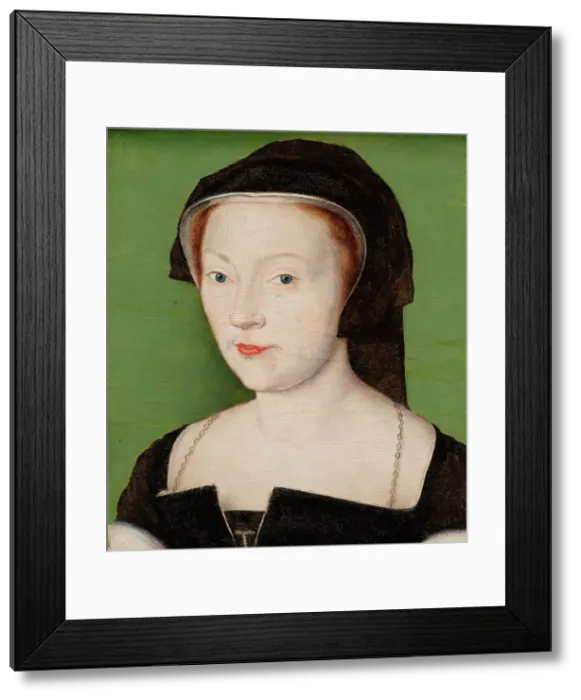 Framed Print : Portrait of Marie de Guise, after 1537. Creator: Corneille de Lyon