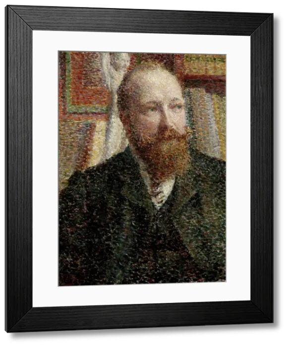 Framed Print : Portrait of Alfred Verhaeren, about 1890. Creator: William Jelley Framed Print : Portrait of Alfred Verhaeren, about 1890. Creator: William Jelley