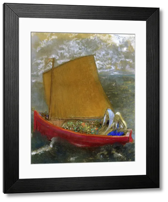 Framed Print : La Voile jaune (The Yellow Sail), about 1905. Creator: Odilon Redon Framed Print : La Voile jaune (The Yellow Sail), about 1905. Creator: Odilon Redon
