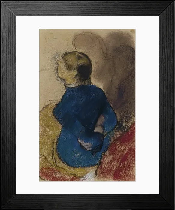 Framed Print : Young Woman in Blue, about 1884. Creator: Edgar Degas Framed Print : Young Woman in Blue, about 1884. Creator: Edgar Degas