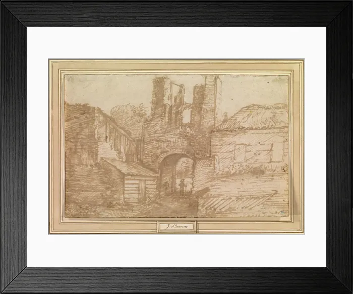 Framed Print : The Outer Gate of the Ruins of Brederode Castle, 1607-1674. Creator: Jan Lievens Framed Print : The Outer Gate of the Ruins of Brederode Castle, 1607-1674. Creator: Jan Lievens