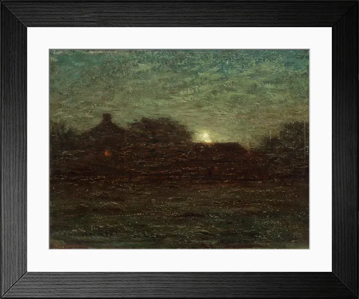 Framed Print : Moonrise, 1895. Creator: Dwight William Tryon Framed Print : Moonrise, 1895. Creator: Dwight William Tryon