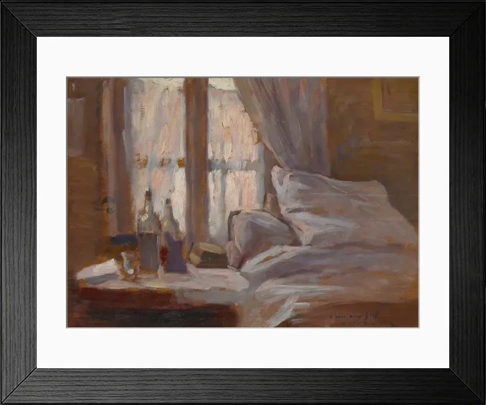 Framed Print : The Bedroom (La Chambre a Coucher), about 1890. Creator: Henri Eugene Le Sidaner Framed Print : The Bedroom (La Chambre a Coucher), about 1890. Creator: Henri Eugene Le Sidaner