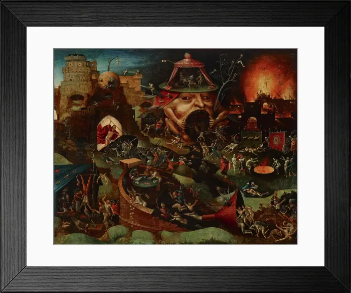 Framed Print : Christ in Limbo, about 1575. Creator: Workshop of Hieronymus Bosch Framed Print : Christ in Limbo, about 1575. Creator: Workshop of Hieronymus Bosch