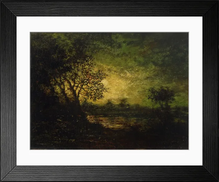 Framed Print : Moonlight, about 1883-1893. Creator: Ralph Blakelock Framed Print : Moonlight, about 1883-1893. Creator: Ralph Blakelock