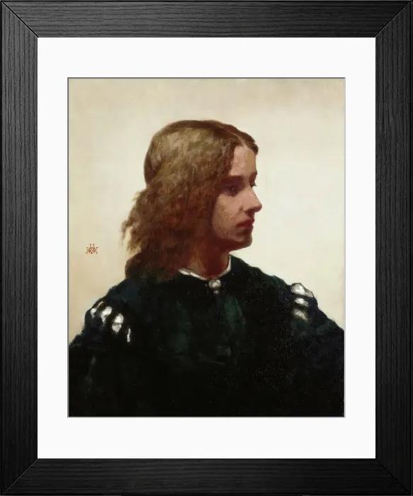 Framed Print : Ideal Head, about 1865. Creator: William Morris Hunt Framed Print : Ideal Head, about 1865. Creator: William Morris Hunt