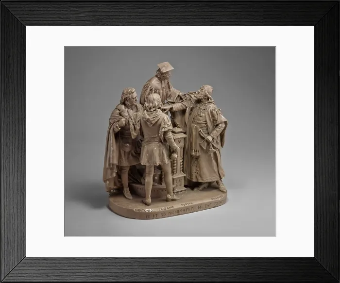 Framed Print : Is It So Nominated in the Bond? (Scene from The Merchant of Venice'), 1880. Creator: John Rogers Framed Print : Is It So Nominated in the Bond? (Scene from The Merchant of Venice'), 1880. Creator: John Rogers