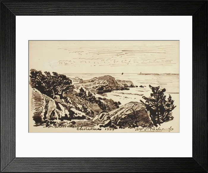 Framed Print : Seascape, 1887. Creator: William Trost Richards Framed Print : Seascape, 1887. Creator: William Trost Richards