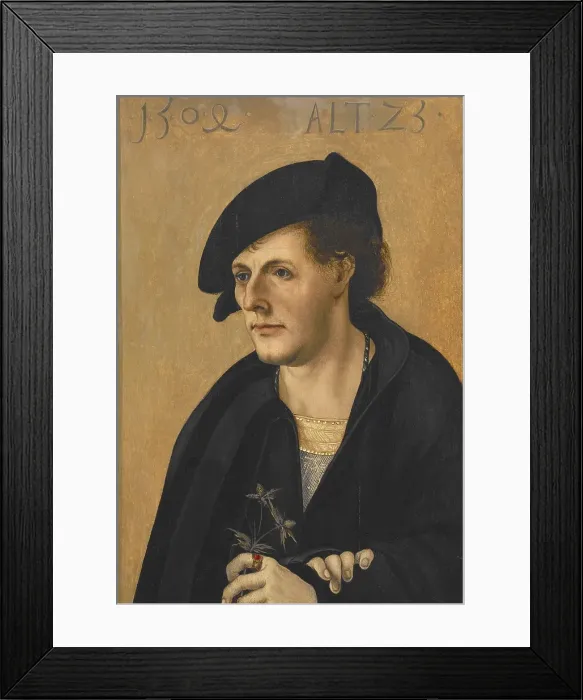 Framed Print : Portrait of a Young Man, 1504. Creator: Hans Schaufelein the Elder Framed Print : Portrait of a Young Man, 1504. Creator: Hans Schaufelein the Elder