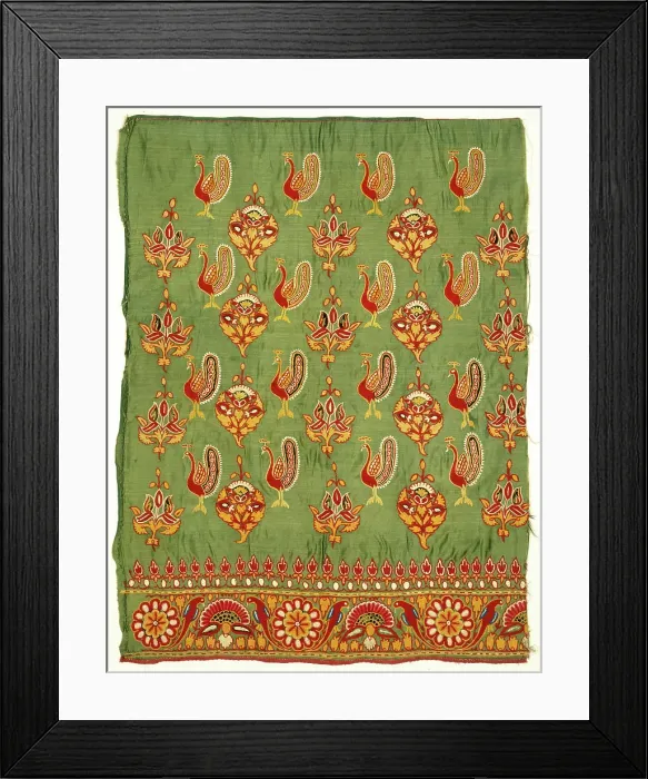 Framed Print : Skirt Fragment; Ghagharapat, mid-19th century. Creator: Unknown Framed Print : Skirt Fragment; Ghagharapat, mid-19th century. Creator: Unknown
