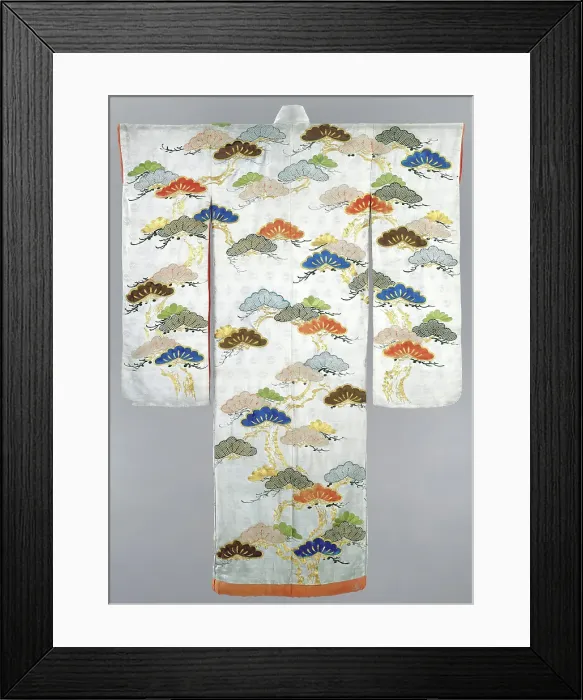 Framed Print : Young Woman's Long Overgarment, Kimono (Uchikake), 1800-1850. Creator: Unknown. Young Woman's Long Overgarment, Kimono (Uchikake), 1800-1850. Creator: Unknown Framed Print : Young Woman's Long Overgarment, Kimono (Uchikake), 1800-1850. Creator: Unknown. Young Woman's Long Overgarment, Kimono (Uchikake), 1800-1850. Creator: Unknown