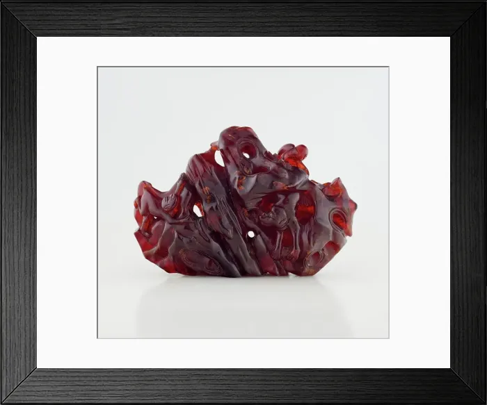 Framed Print : Carved Ornament with wood stand, 19th century. Creator: Unknown Framed Print : Carved Ornament with wood stand, 19th century. Creator: Unknown