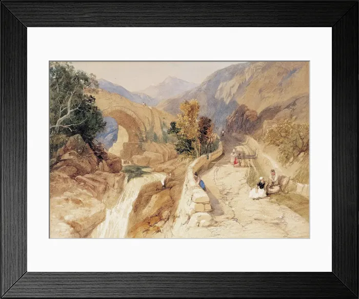 Framed Print : In the Tyrol, 1846. Creator: James Baker Pyne Framed Print : In the Tyrol, 1846. Creator: James Baker Pyne
