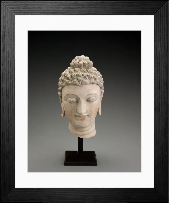 Framed Print : Head of Buddha, 3rd-4th centuries. Creator: Unknown Framed Print : Head of Buddha, 3rd-4th centuries. Creator: Unknown