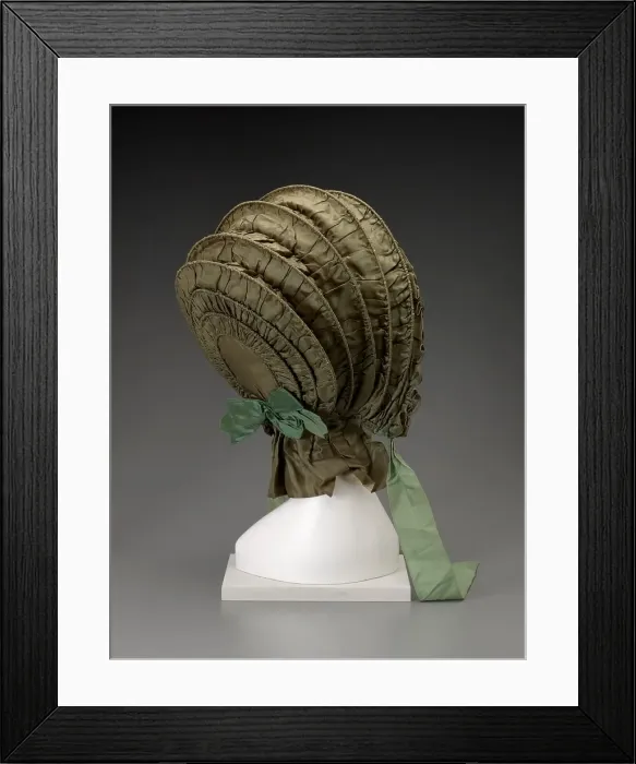 Framed Print : Bonnet (Calash), 1790-1810. Creator: Unknown Framed Print : Bonnet (Calash), 1790-1810. Creator: Unknown