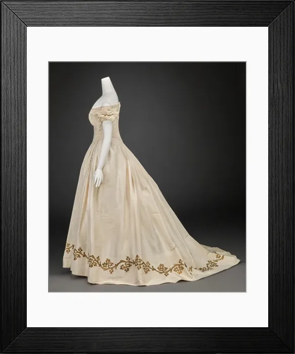 Framed Print : Ball Gown (Bodice, Skirt), 1860s. Creator: Unknown Framed Print : Ball Gown (Bodice, Skirt), 1860s. Creator: Unknown