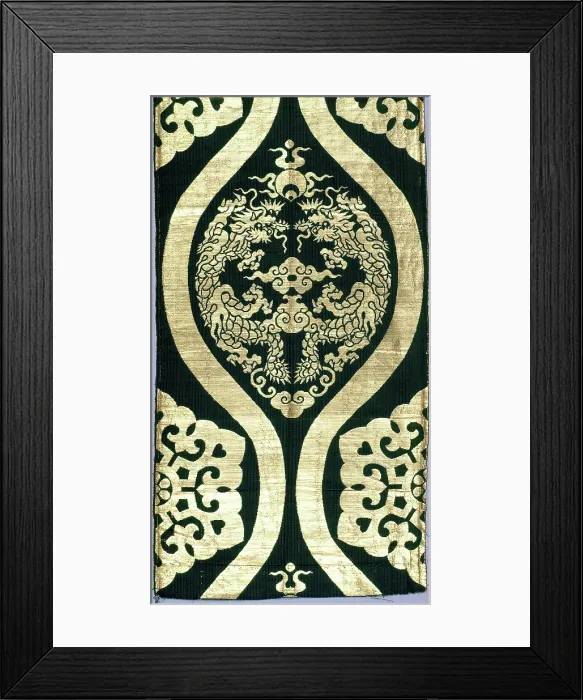 Framed Print : Buddhist Temple Furnishing Fabric, Fragment, third quarter of 19th century. Creator: Unknown Framed Print : Buddhist Temple Furnishing Fabric, Fragment, third quarter of 19th century. Creator: Unknown