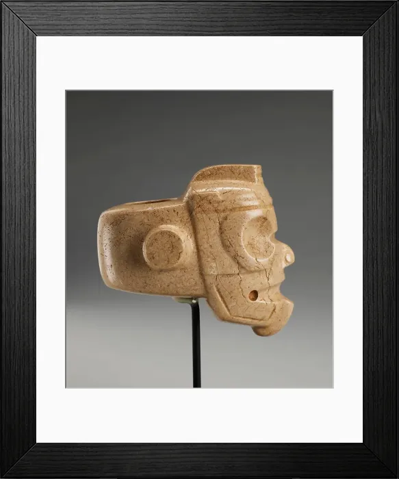 Framed Print : Mace Head in form of Tlaloc, 100 B.C.E - 500 C.E.. Creator: Unknown Framed Print : Mace Head in form of Tlaloc, 100 B.C.E - 500 C.E.. Creator: Unknown