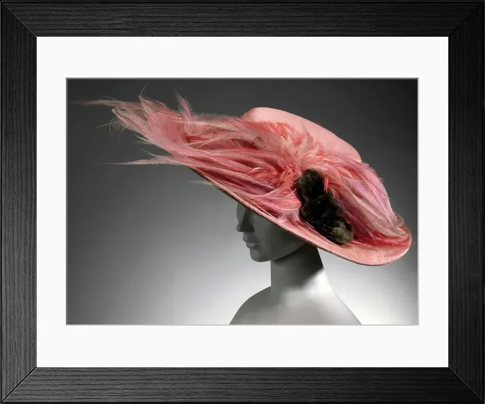 Framed Print : Hat, about 1900. Creator: Unknown