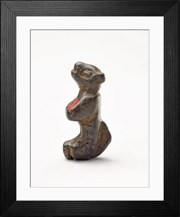 Framed Print : Animal effigy (possibly bear), 200 BC - 1500 C.E.. Creator: Unknown Framed Print : Animal effigy (possibly bear), 200 BC - 1500 C.E.. Creator: Unknown