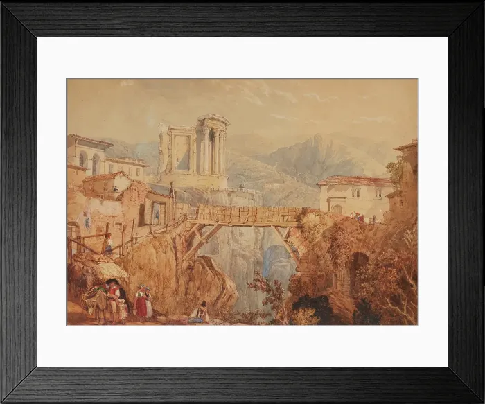 Framed Print : Tivoli, 1833. Creator: Clarkson Stanfield Framed Print : Tivoli, 1833. Creator: Clarkson Stanfield