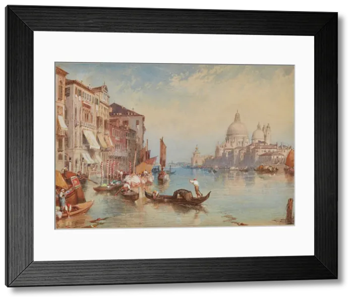 Framed Print : Venice: Santa Maria della Salute from the Grand Canal, about 1870. Creator: Birket Foster Framed Print : Venice: Santa Maria della Salute from the Grand Canal, about 1870. Creator: Birket Foster