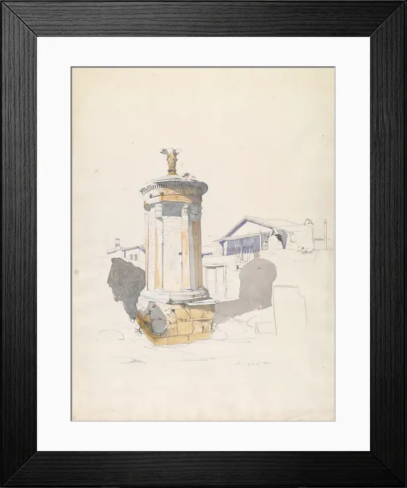 Framed Print : The Choregic Monument of Lysikrates, Athens, July 1846. Creator: Thomas Hartley Cromek Framed Print : The Choregic Monument of Lysikrates, Athens, July 1846. Creator: Thomas Hartley Cromek