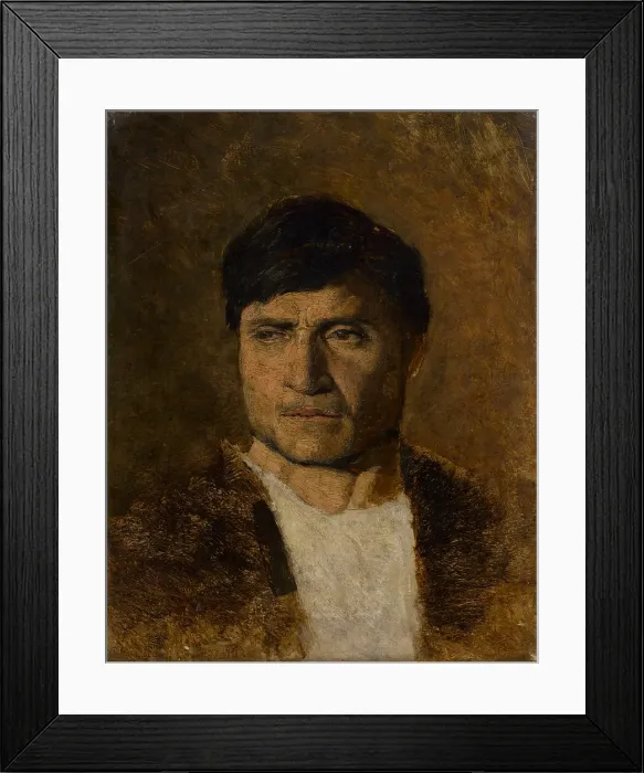 Framed Print : Man in a Fur, 1877-1880. Creator: Ladislav Mednyanszky Framed Print : Man in a Fur, 1877-1880. Creator: Ladislav Mednyanszky
