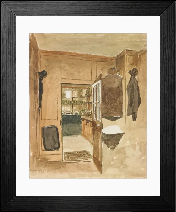 Framed Print : Adams Lodgings, London, 1872-1874. Creator: John Ottis Adams. Adams Lodgings, London, 1872-1874. Creator: John Ottis Adams Framed Print : Adams Lodgings, London, 1872-1874. Creator: John Ottis Adams. Adams Lodgings, London, 1872-1874. Creator: John Ottis Adams