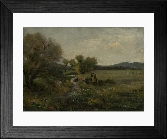 Framed Print : Women at the Creek, 1875 - 1876. Creator: Ladislav Mednyanszky Framed Print : Women at the Creek, 1875 - 1876. Creator: Ladislav Mednyanszky